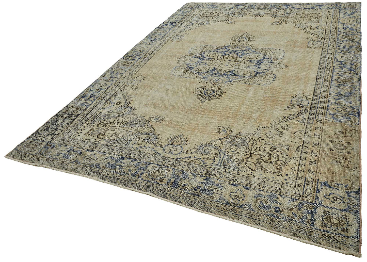 7x11 Hand-Knotted Turkish Vintage Rug - 50834