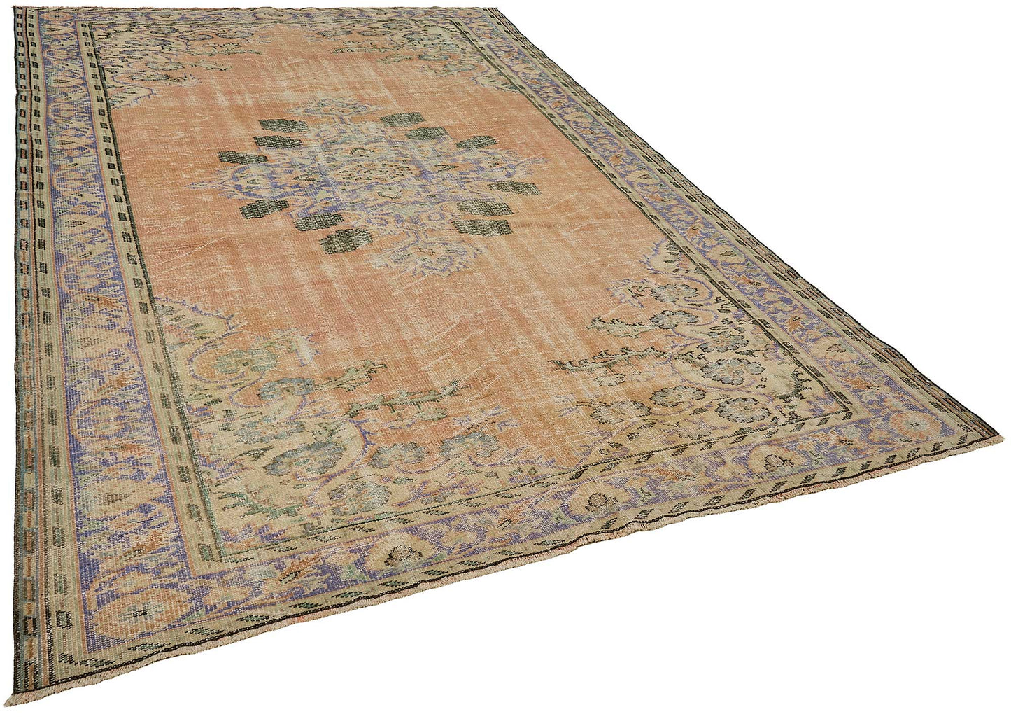 7x10 Hand-Knotted Turkish Vintage Rug - 50835