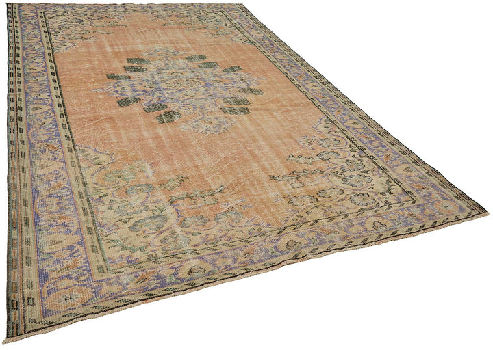 7x10 Hand-Knotted Turkish Vintage Rug - 50835
