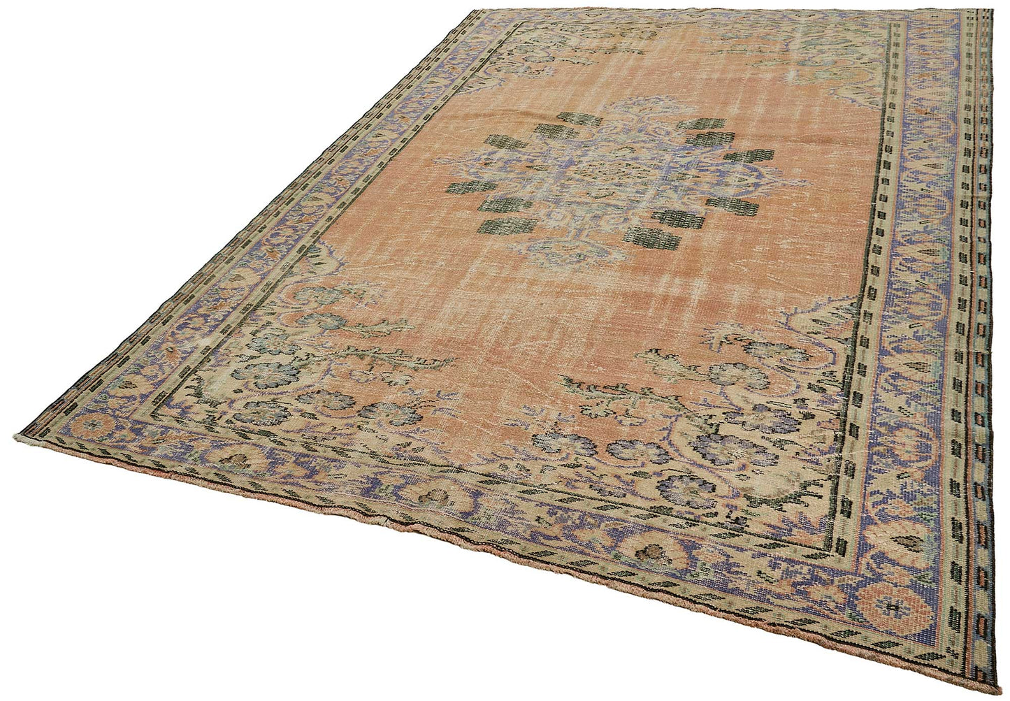 7x10 Hand-Knotted Turkish Vintage Rug - 50835