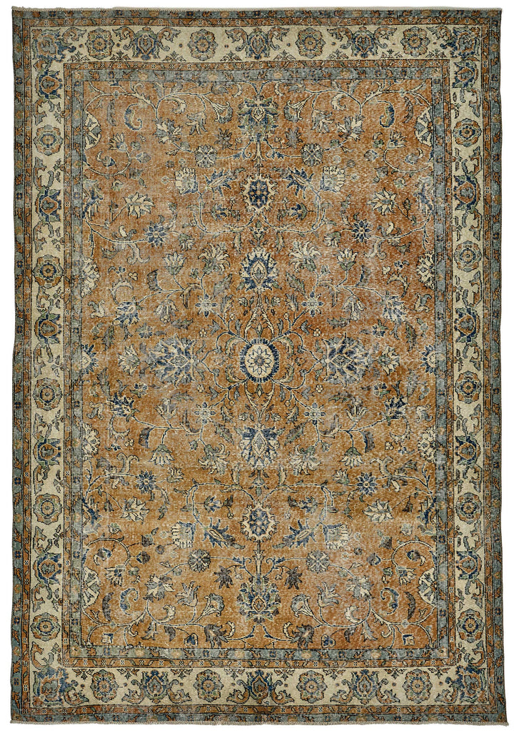 7x10 Hand-Knotted Turkish Vintage Rug - 50836