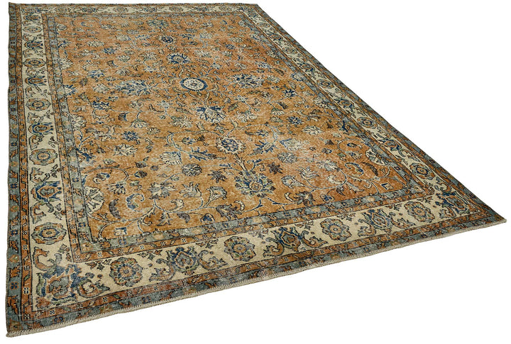 7x10 Hand-Knotted Turkish Vintage Rug - 50836