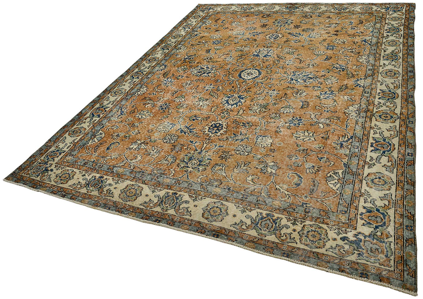 7x10 Hand-Knotted Turkish Vintage Rug - 50836
