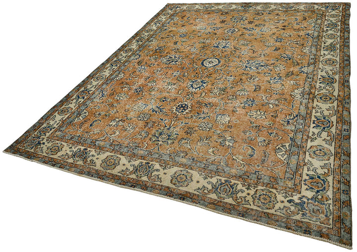 7x10 Hand-Knotted Turkish Vintage Rug - 50836