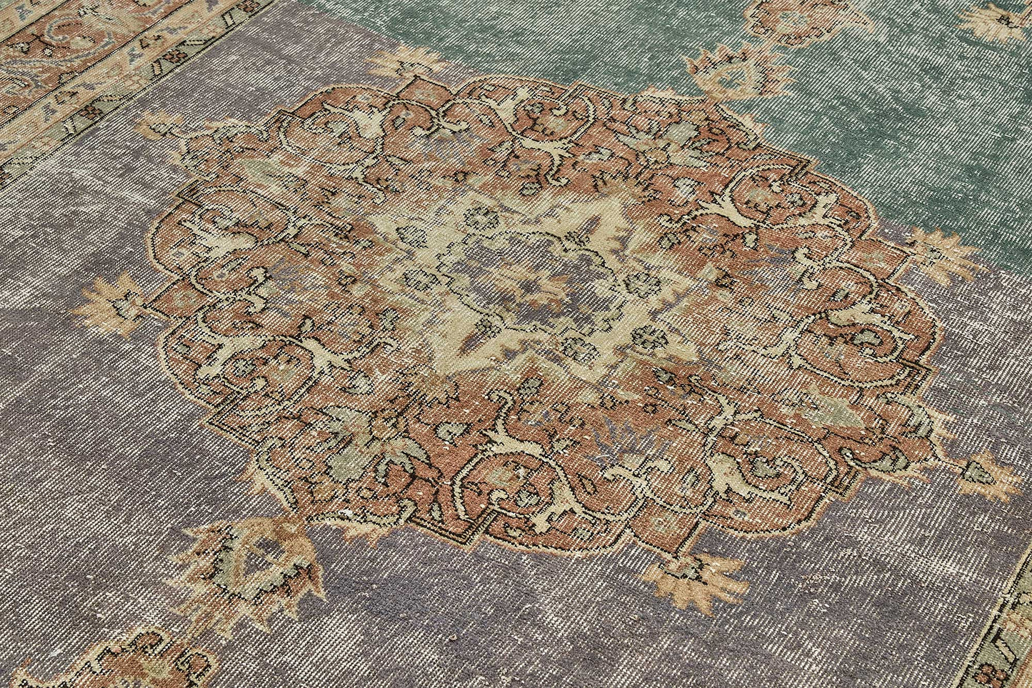 7x10 Hand-Knotted Turkish Vintage Rug - 50837