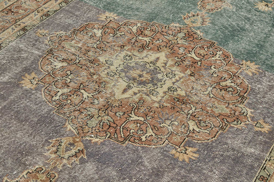 7x10 Hand-Knotted Turkish Vintage Rug - 50837