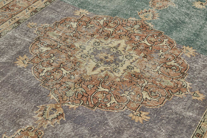 7x10 Hand-Knotted Turkish Vintage Rug - 50837