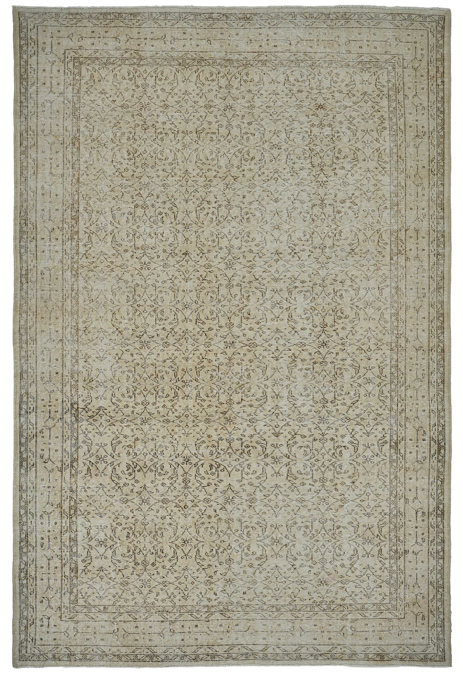 7x10 Hand-Knotted Turkish Vintage Rug - 50838