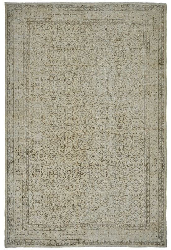 7x10 Hand-Knotted Turkish Vintage Rug - 50838