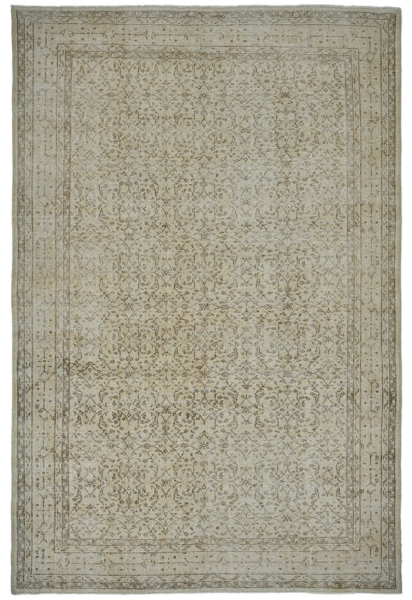 7x10 Hand-Knotted Turkish Vintage Rug - 50838