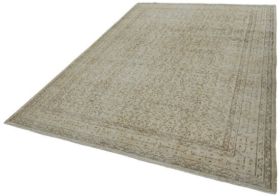7x10 Hand-Knotted Turkish Vintage Rug - 50838