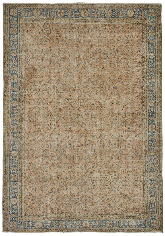 7x10 Hand-Knotted Turkish Vintage Rug - 50839