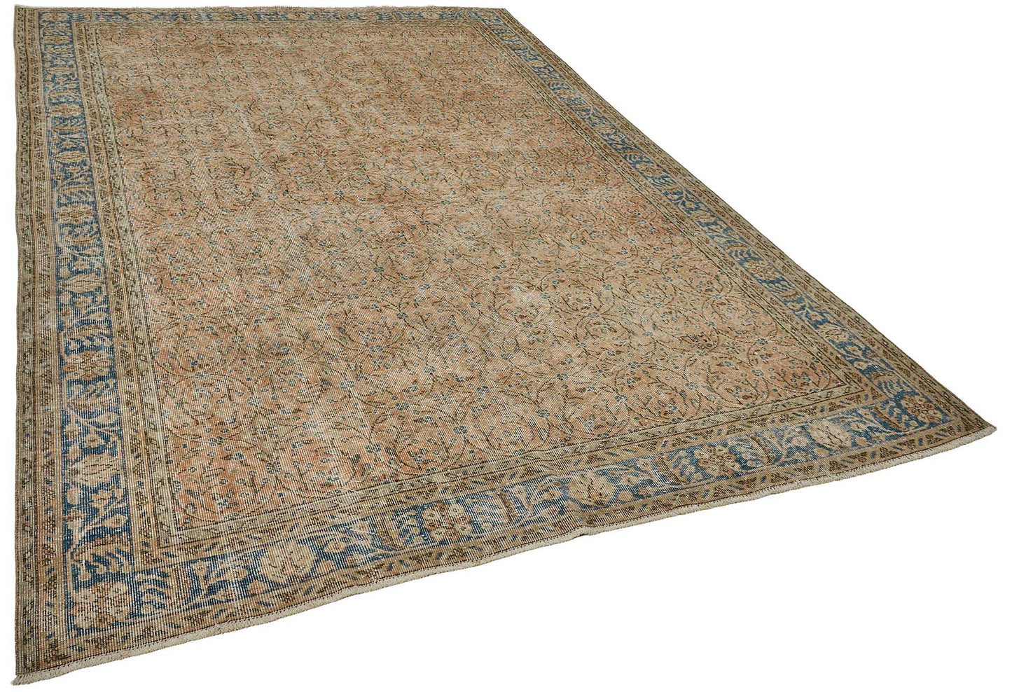 7x10 Hand-Knotted Turkish Vintage Rug - 50839