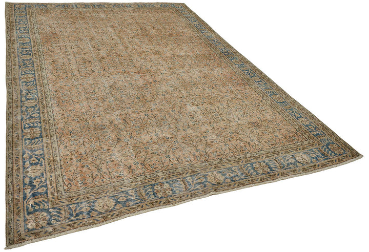 7x10 Hand-Knotted Turkish Vintage Rug - 50839