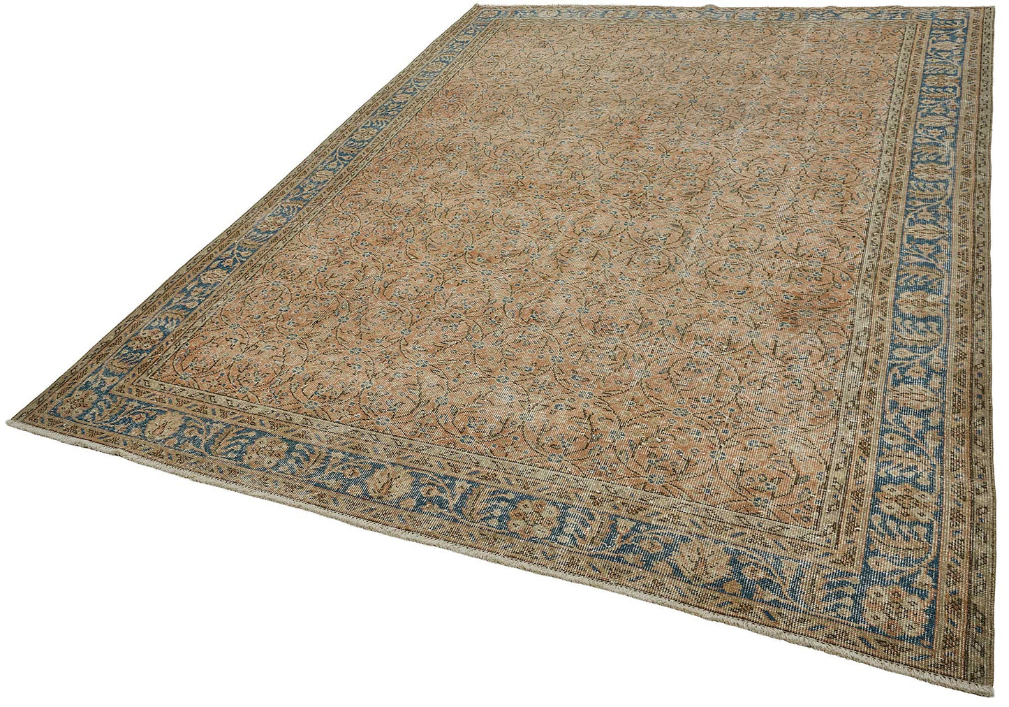 7x10 Hand-Knotted Turkish Vintage Rug - 50839
