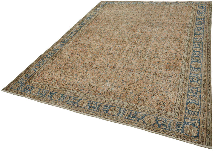 7x10 Hand-Knotted Turkish Vintage Rug - 50839