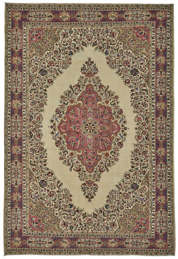 7x10 Hand-Knotted Turkish Vintage Rug - 50978