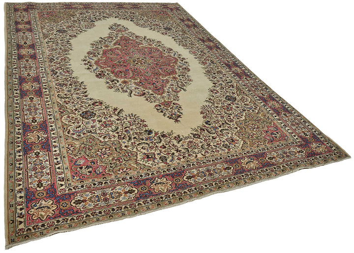 7x10 Hand-Knotted Turkish Vintage Rug - 50978