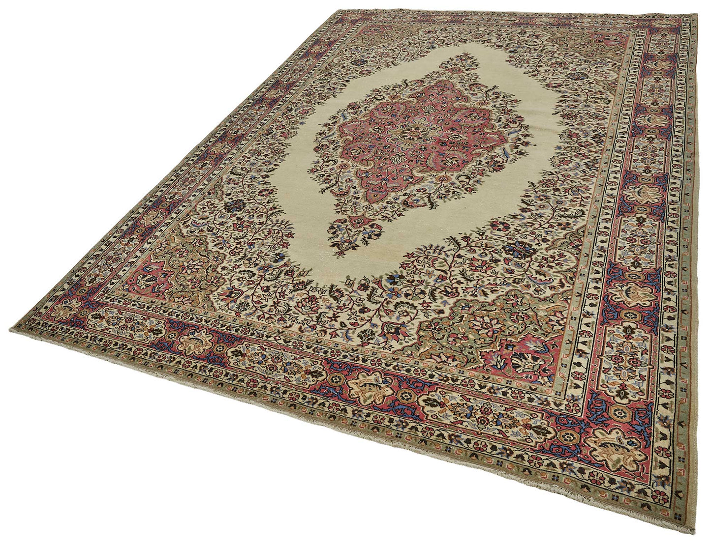 7x10 Hand-Knotted Turkish Vintage Rug - 50978
