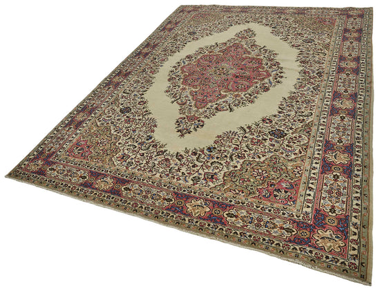 7x10 Hand-Knotted Turkish Vintage Rug - 50978