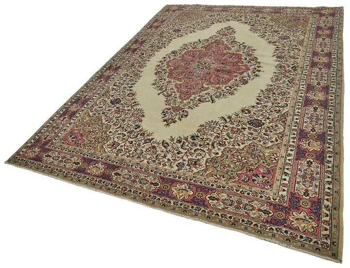 7x10 Hand-Knotted Turkish Vintage Rug - 50978