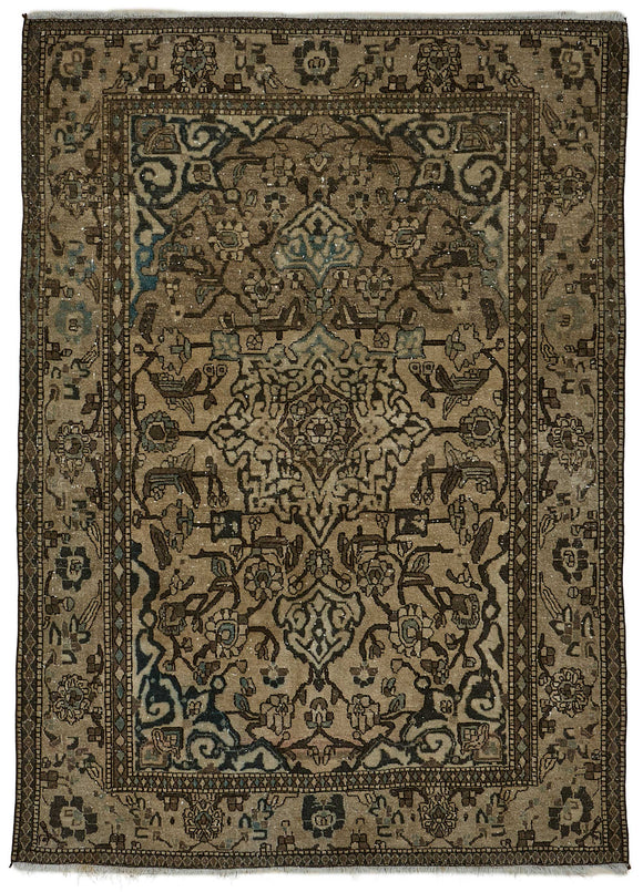 4x6 Hand-Knotted Vintage Rug - 50979