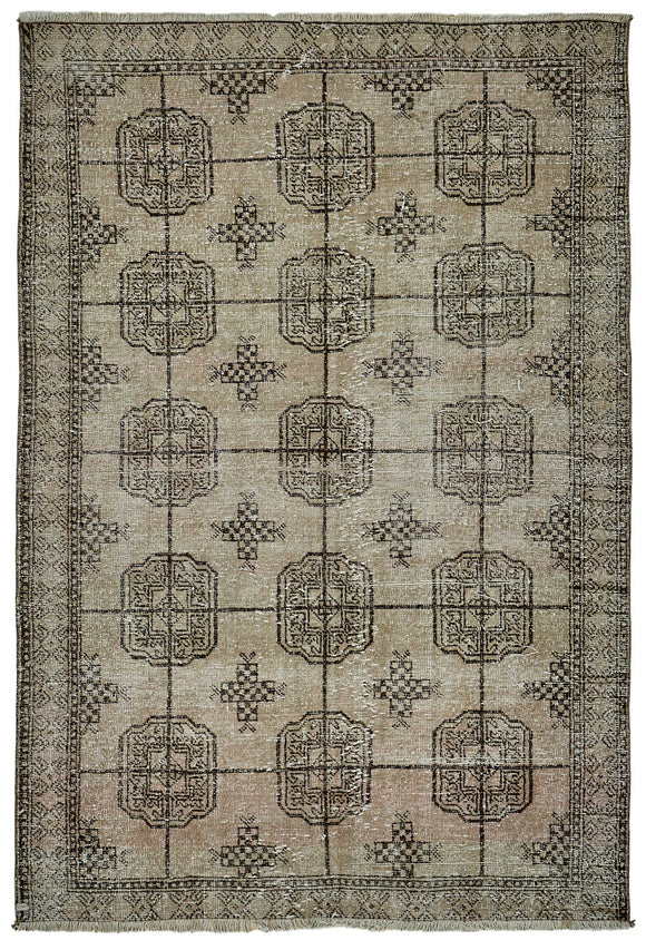 4x6 Hand-Knotted Vintage Rug - 50980