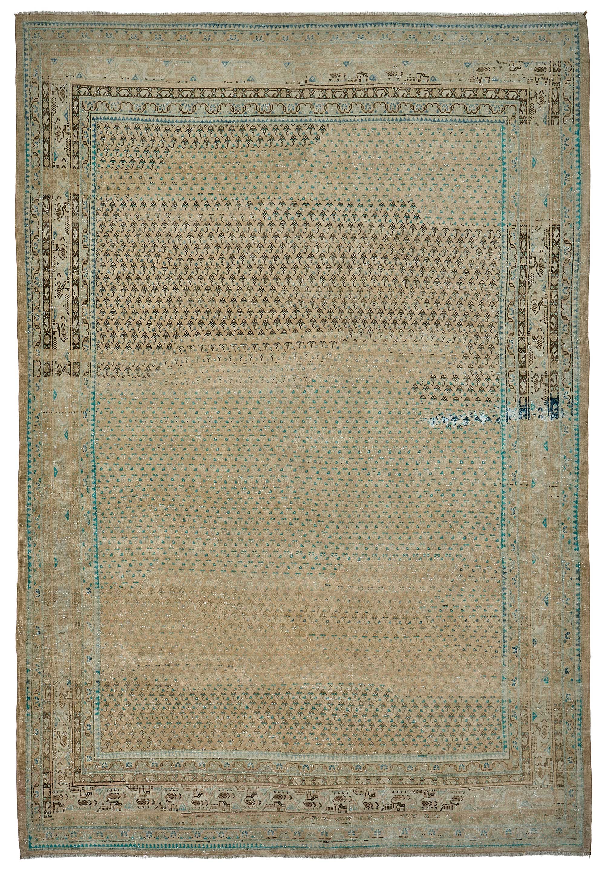 7x10 Hand-Knotted Vintage Rug - 51016