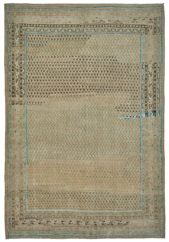 7x10 Hand-Knotted Vintage Rug - 51016