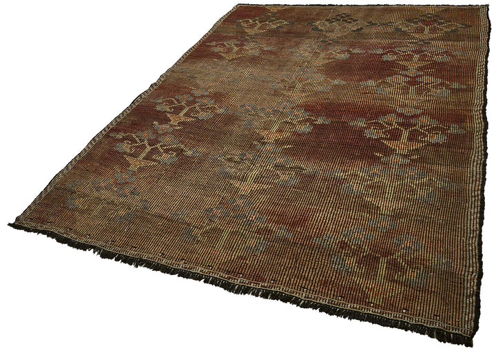 7x10 Vintage Turkish Cicim Kilim Rug - 51175