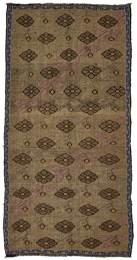 4x9 Vintage Turkish Cicim Kilim Rug - 51176