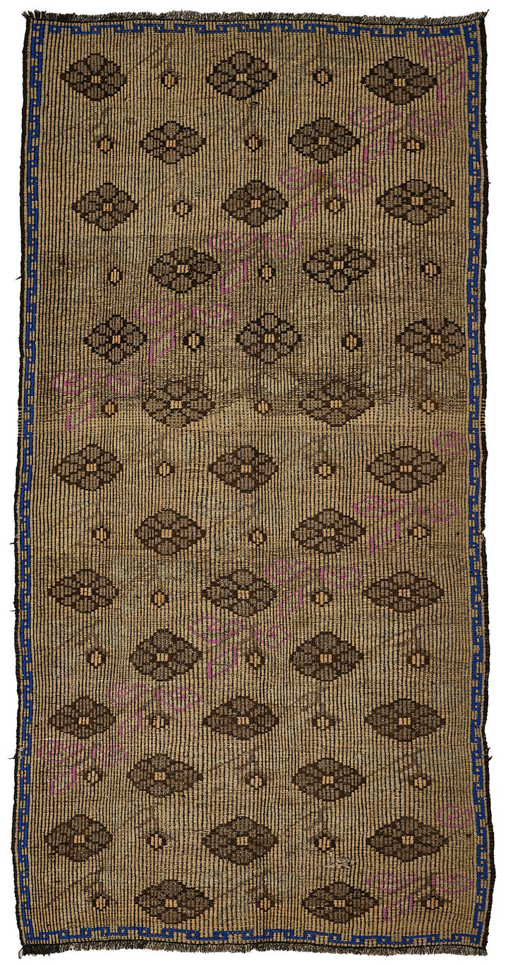4x9 Vintage Turkish Cicim Kilim Rug - 51176