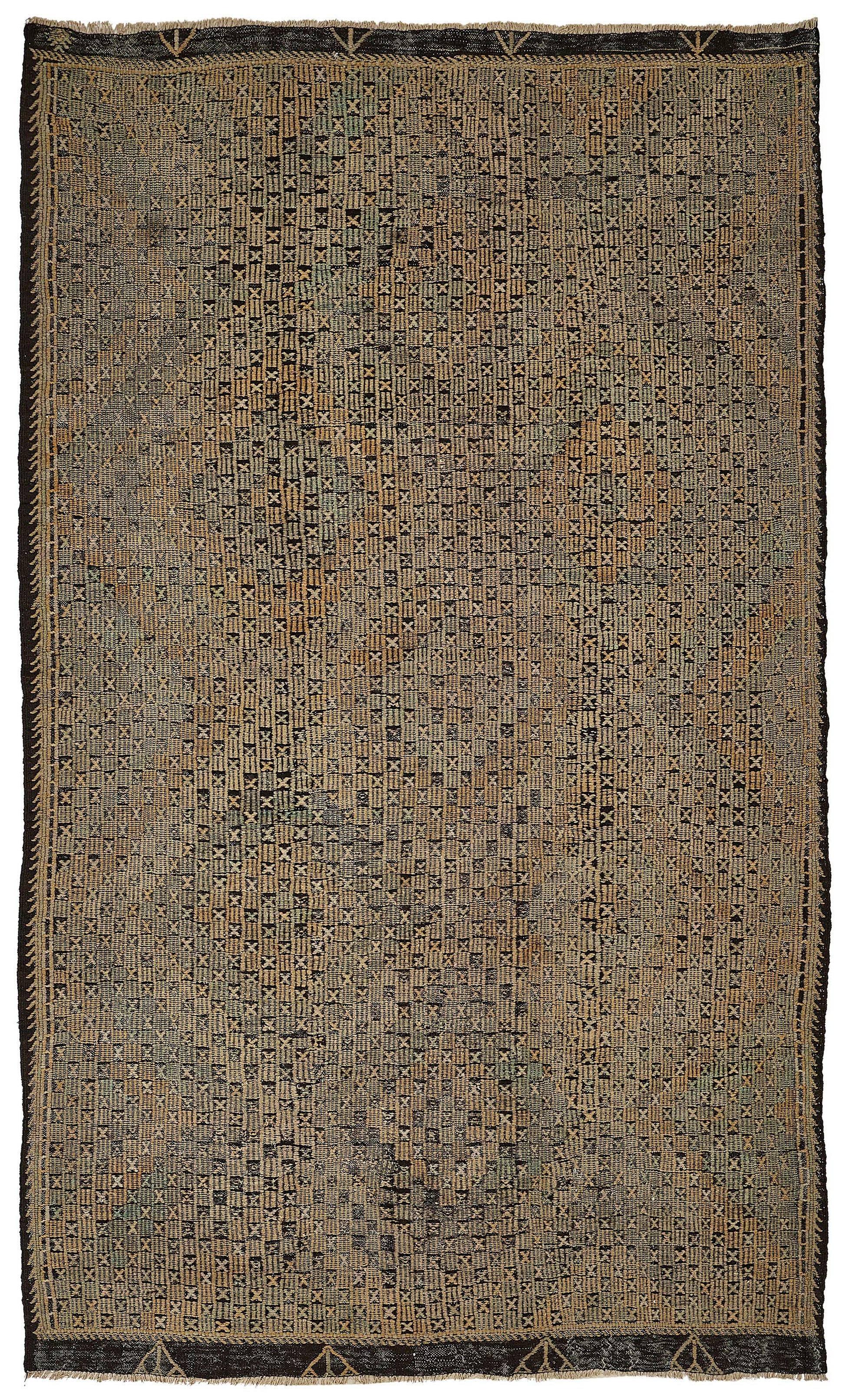 6x11 Vintage Turkish Cicim Kilim Rug - 51178