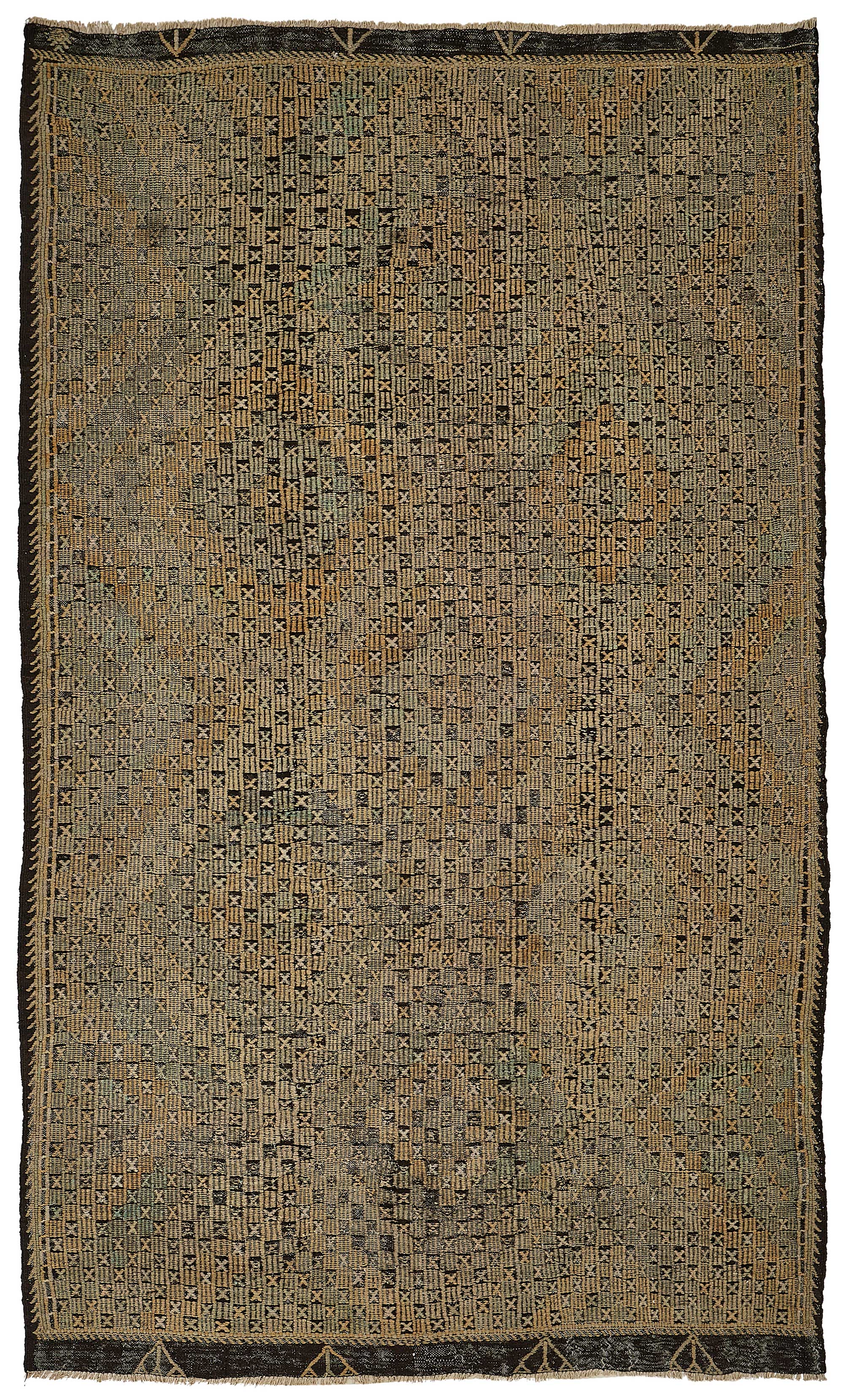 6x11 Vintage Turkish Cicim Kilim Rug - 51178