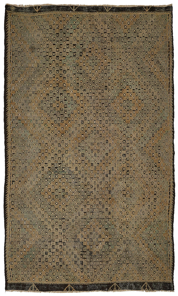 6x11 Vintage Turkish Cicim Kilim Rug - 51178