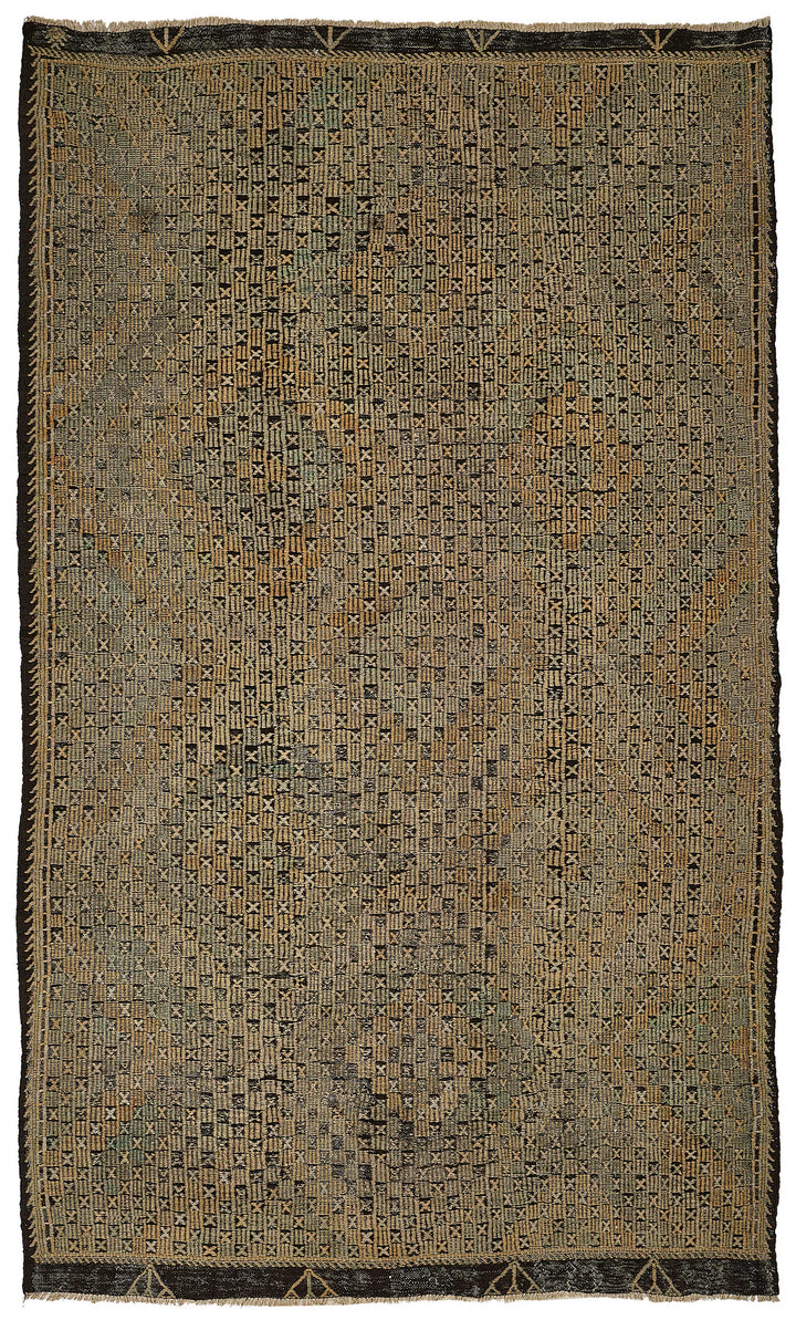 6x11 Vintage Turkish Cicim Kilim Rug - 51178