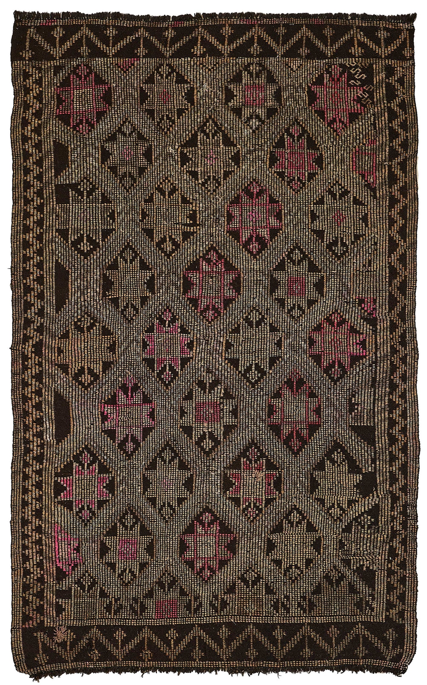 5x8 Vintage Turkish Cicim Kilim Rug - 51179