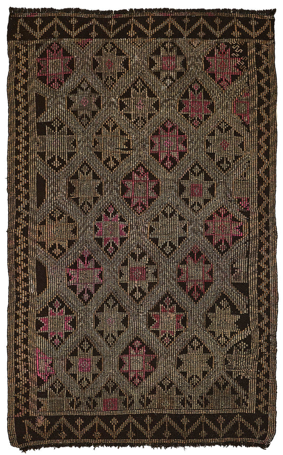 5x8 Vintage Turkish Cicim Kilim Rug - 51179