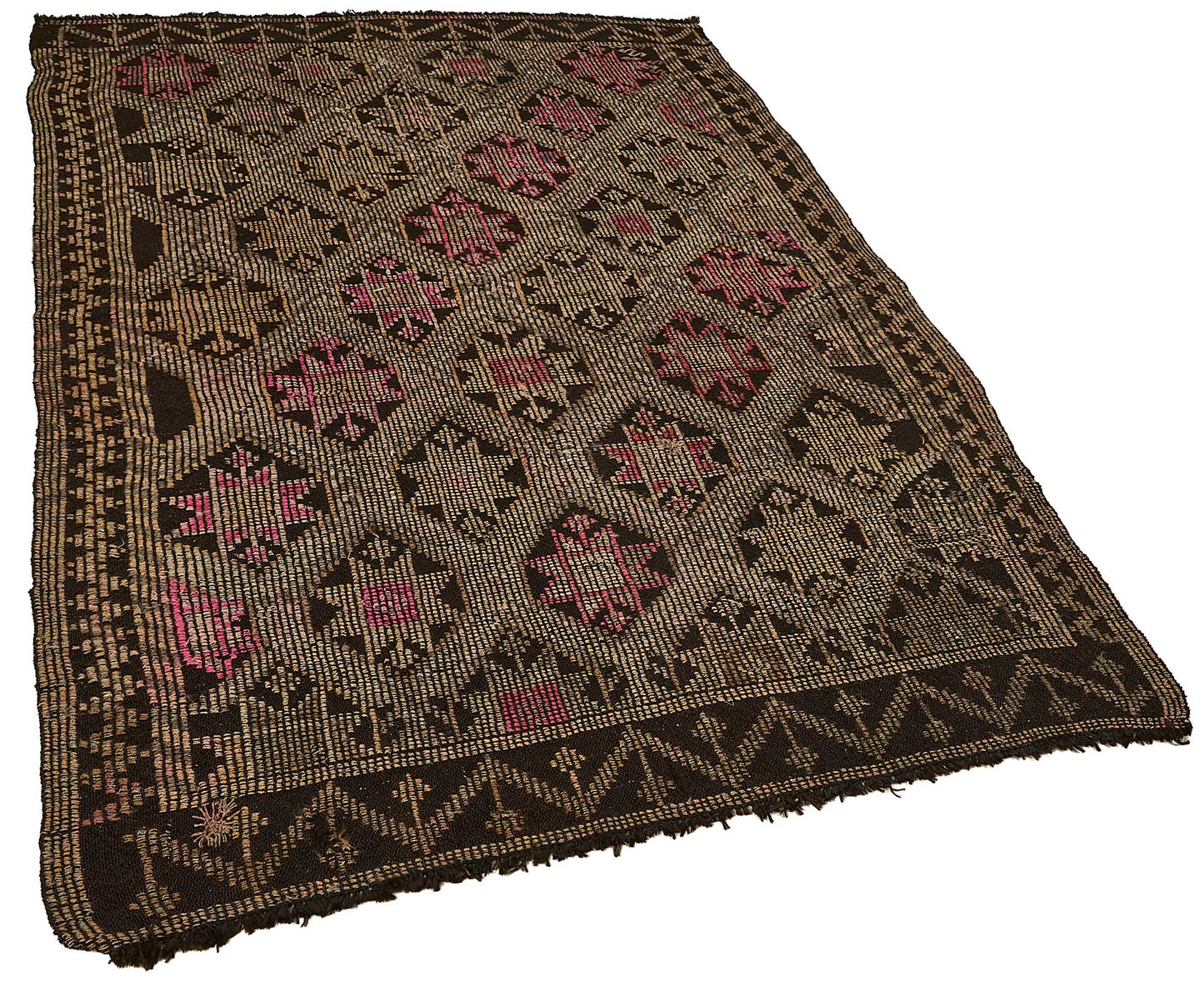 5x8 Vintage Turkish Cicim Kilim Rug - 51179