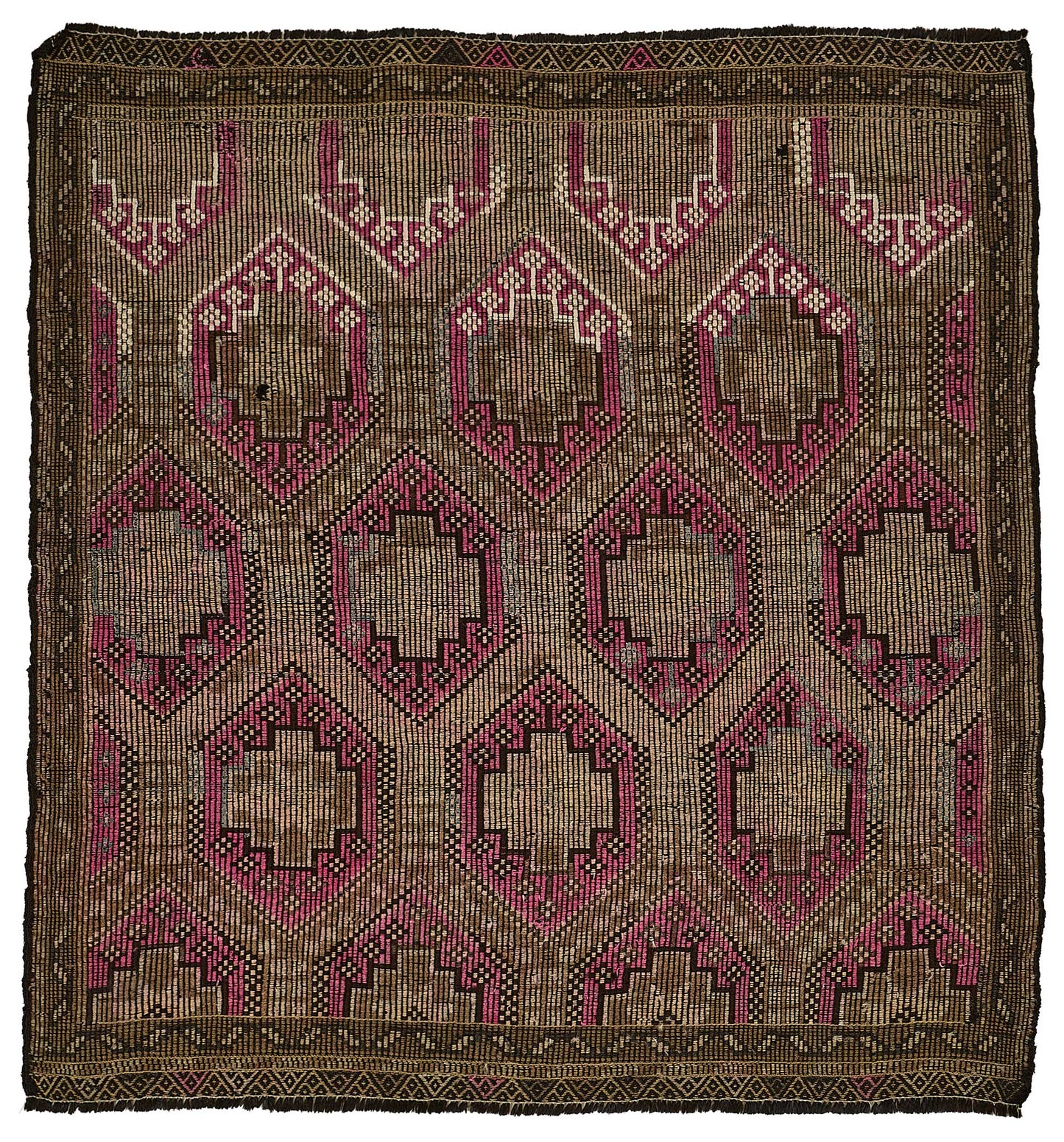 6x6 Vintage Turkish Cicim Kilim Rug - 51180