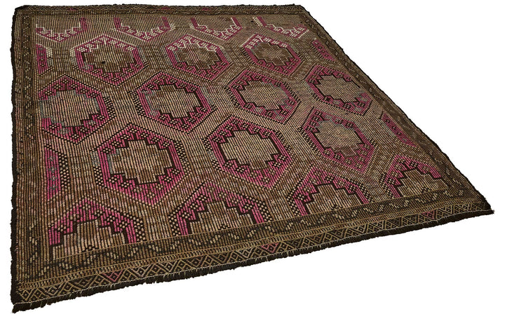 6x6 Vintage Turkish Cicim Kilim Rug - 51180