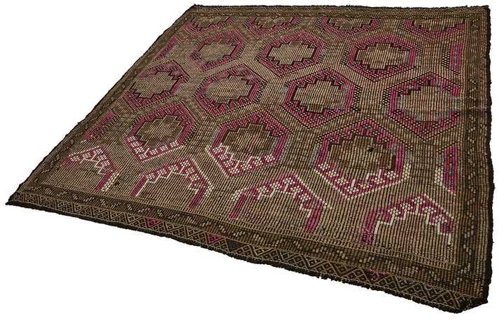 6x6 Vintage Turkish Cicim Kilim Rug - 51180