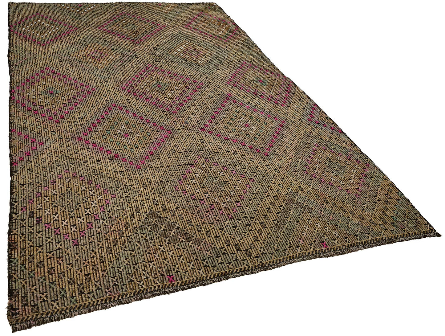 6x10 Vintage Turkish Cicim Kilim Rug - 51181