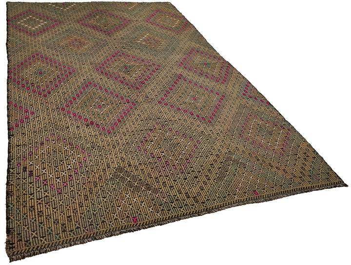 6x10 Vintage Turkish Cicim Kilim Rug - 51181