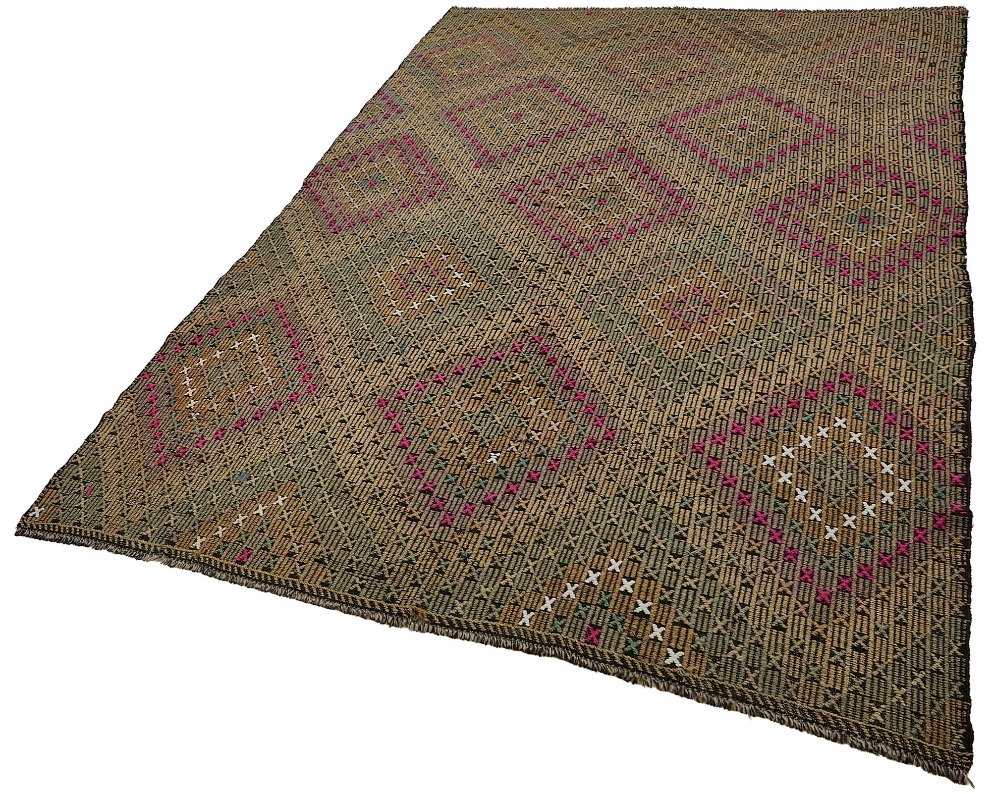 6x10 Vintage Turkish Cicim Kilim Rug - 51181