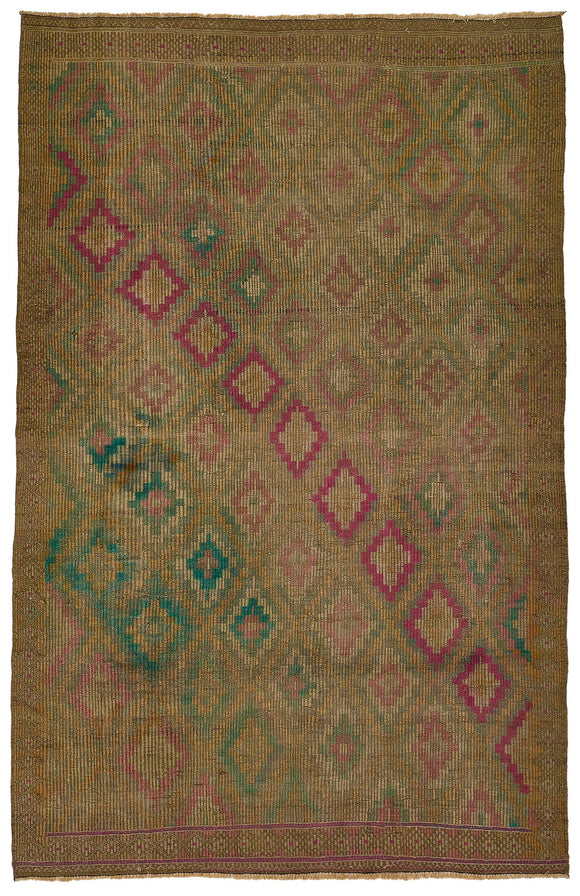 6x10 Vintage Turkish Cicim Kilim Rug - 51182