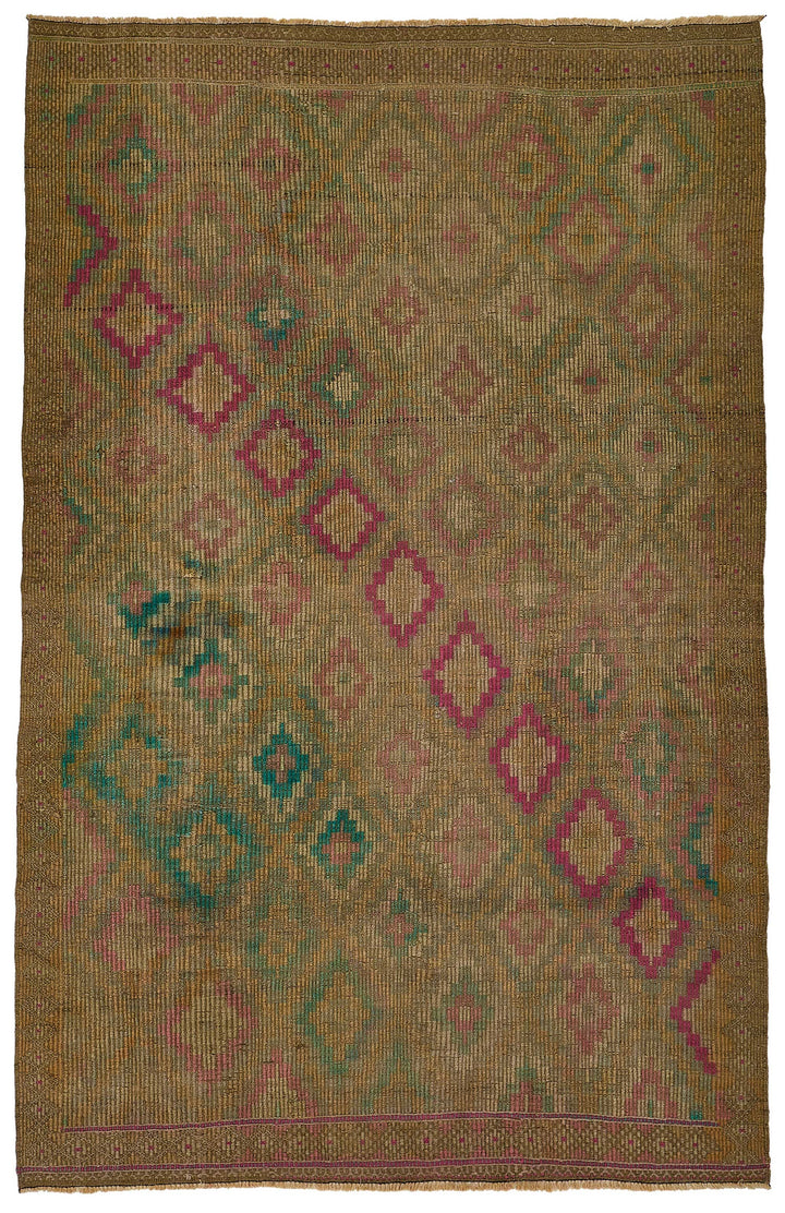 6x10 Vintage Turkish Cicim Kilim Rug - 51182