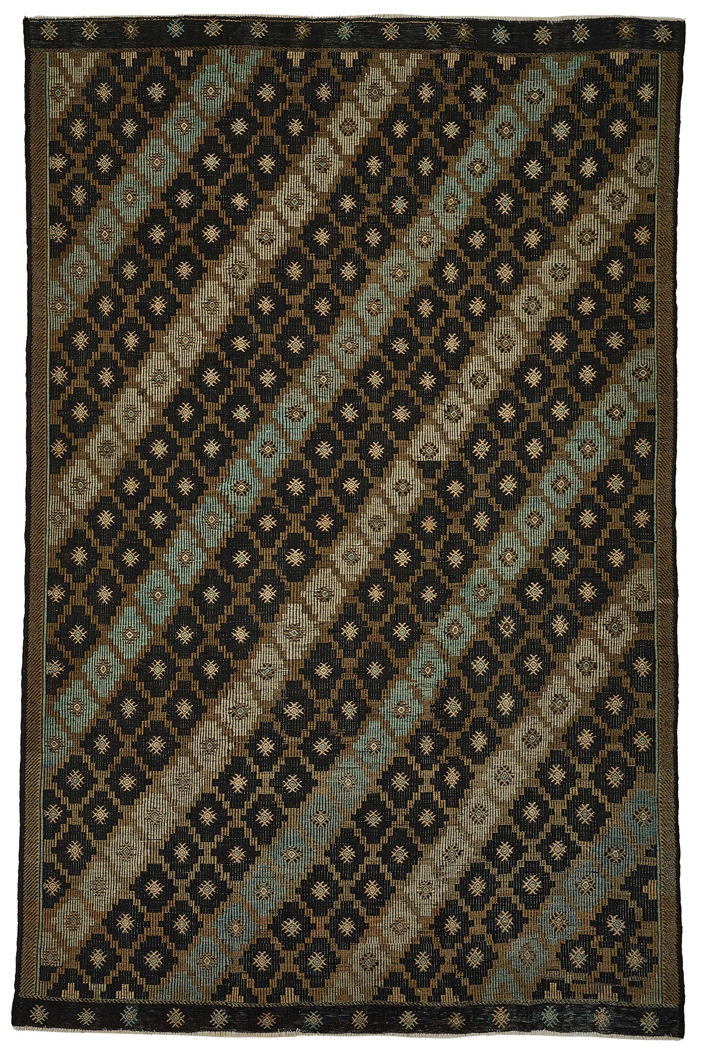 7x11 Vintage Turkish Cicim Kilim Rug - 51183