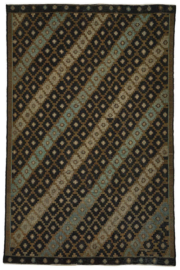7x11 Vintage Turkish Cicim Kilim Rug - 51183