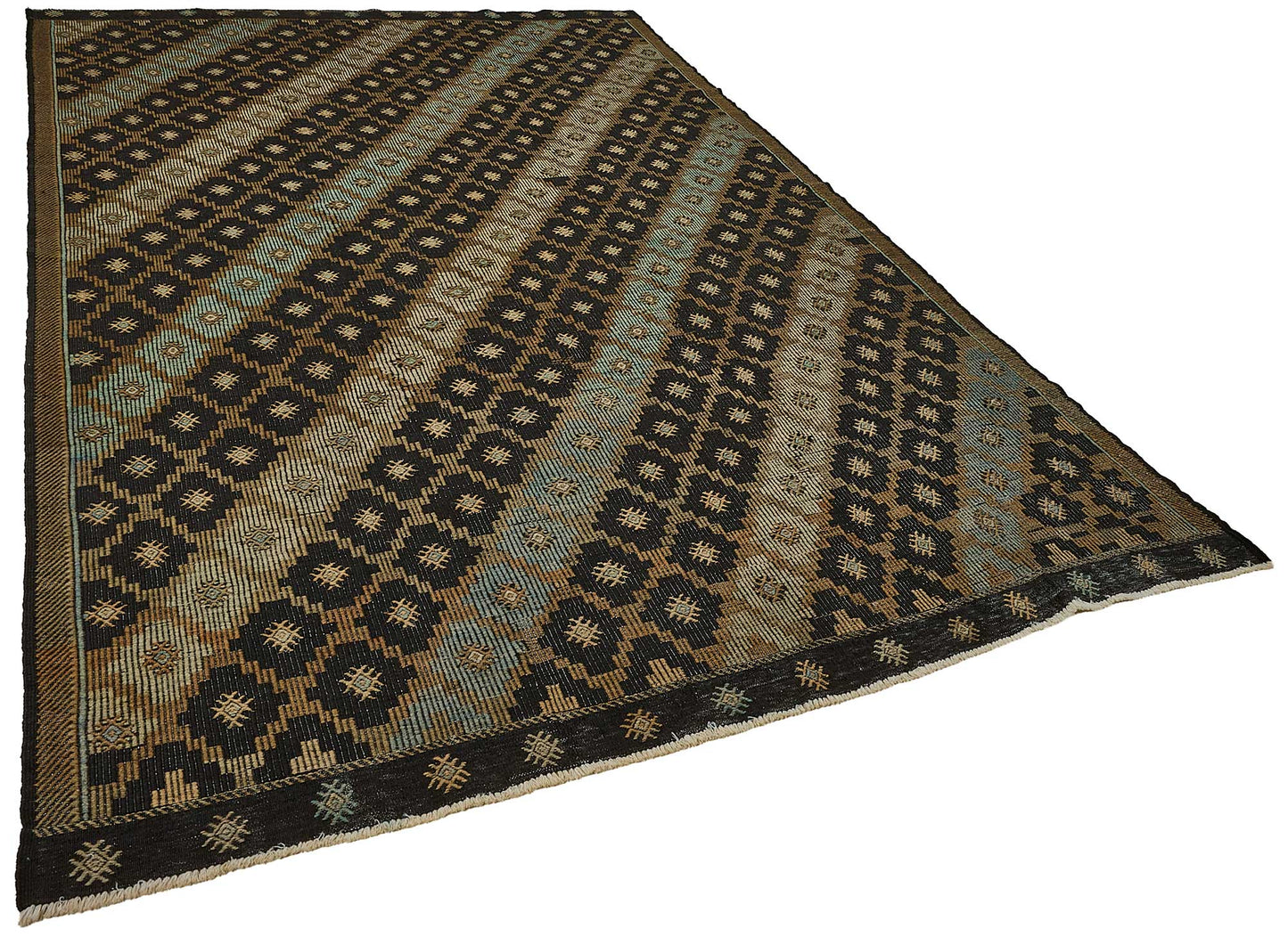 7x11 Vintage Turkish Cicim Kilim Rug - 51183